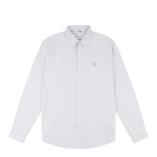 U.S. Polo Assn. White Oxford Long Sleeve Cotton Shirt
