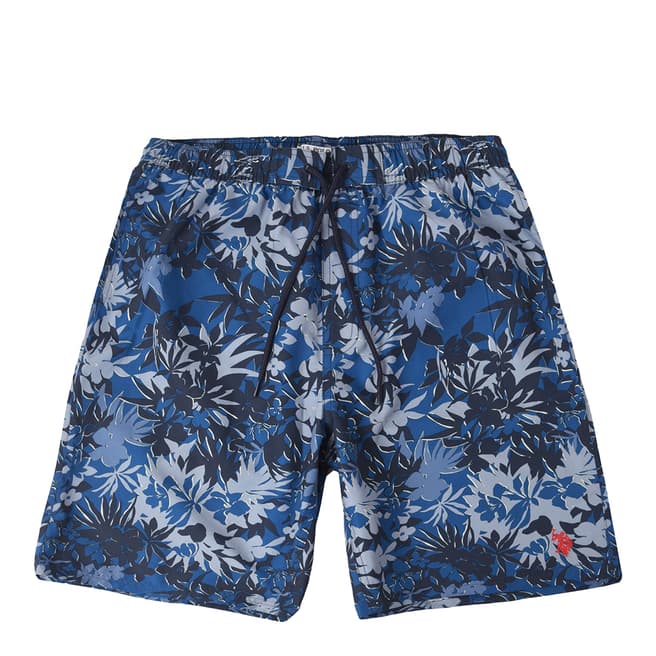 U.S. Polo Assn. Navy Floral Print Swimming Trunks