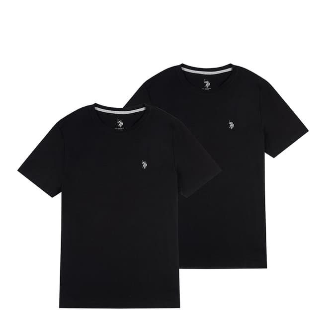 U.S. Polo Assn. Black 2 Pack Crew Neck Cotton T-Shirts