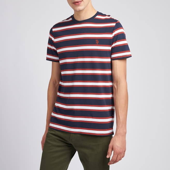 U.S. Polo Assn. Navy Striped Cotton T-Shirt