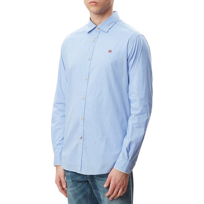 Napapijri Light Blue Gasim Long Sleeve Shirt