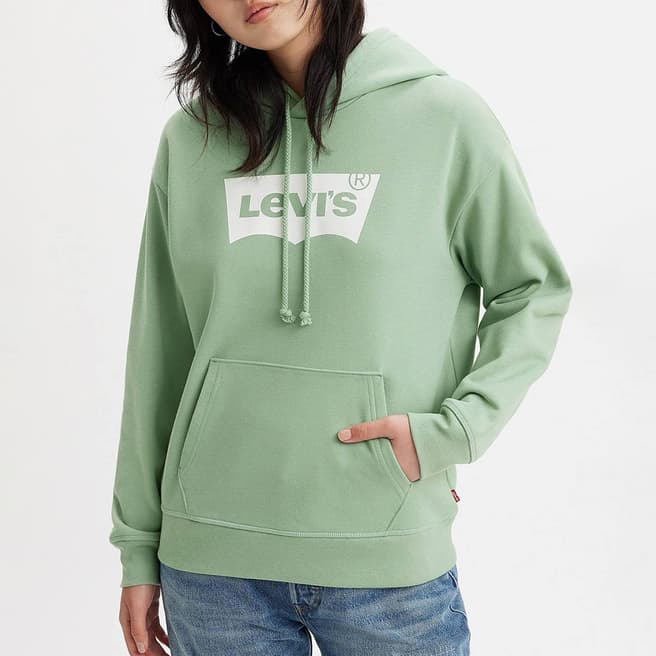 Levi's Green Standard Arched Cotton Hoodie
