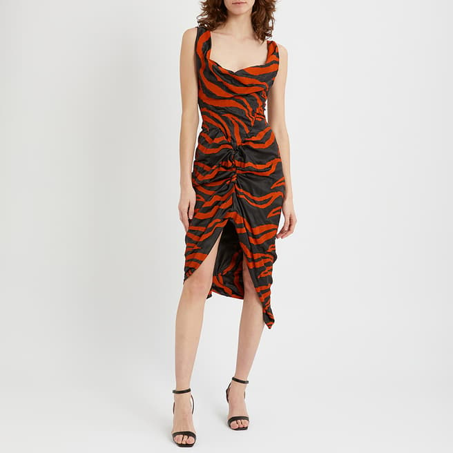 Vivienne Westwood Black/Orange Panther Dress