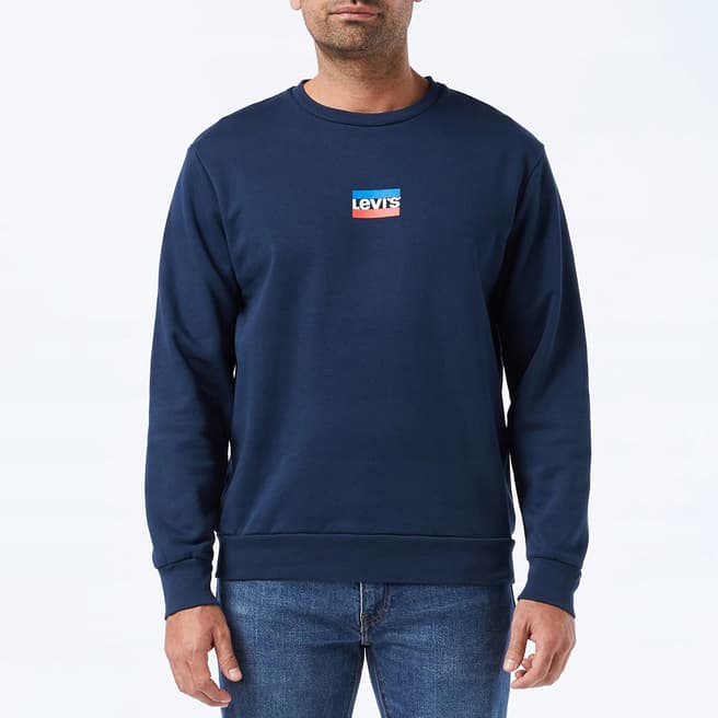Levi's Navy Standard Cotton Blend Sweatshirt