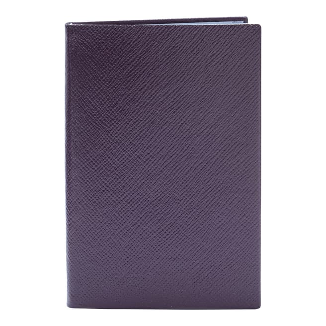 Smythson Purple Pastegrain Chl A6 Notebook