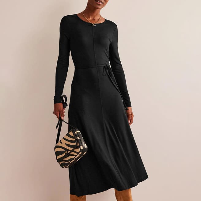 Boden Black Lucy Jersey Midi Dress