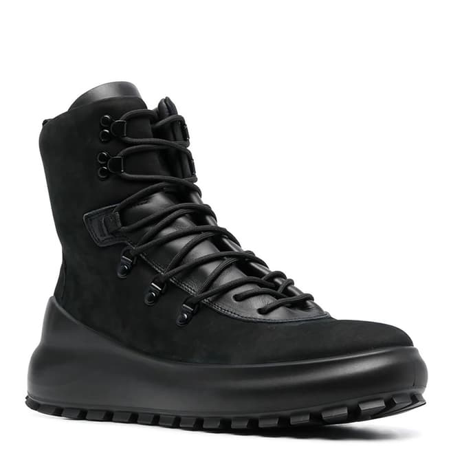 Stone Island Black Field Leather Boots
