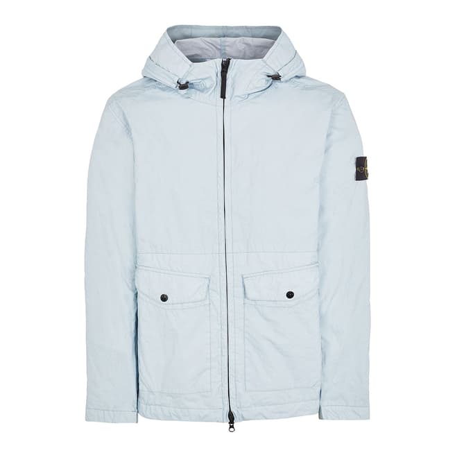Stone Island Sky Blue Hooded Quilted Jacket