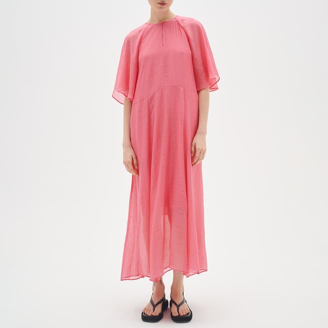Inwear Pink Pleated Midi Dress