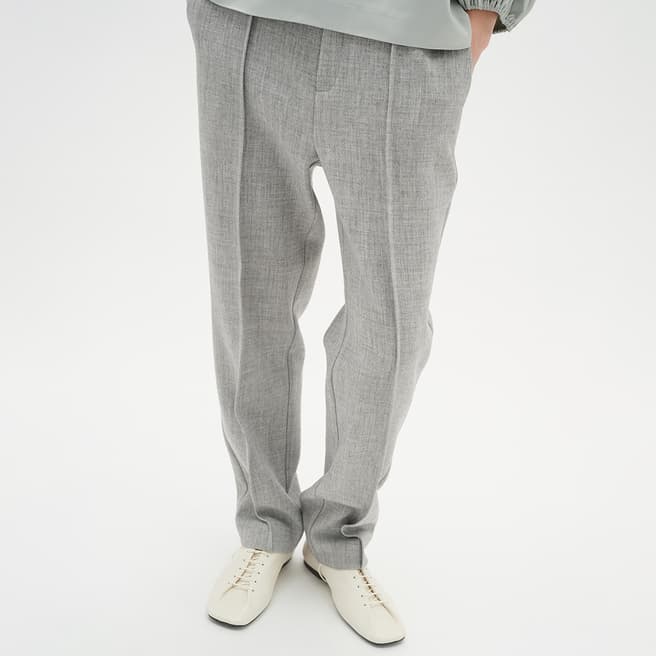 Inwear Grey Pleated Straight Trousers