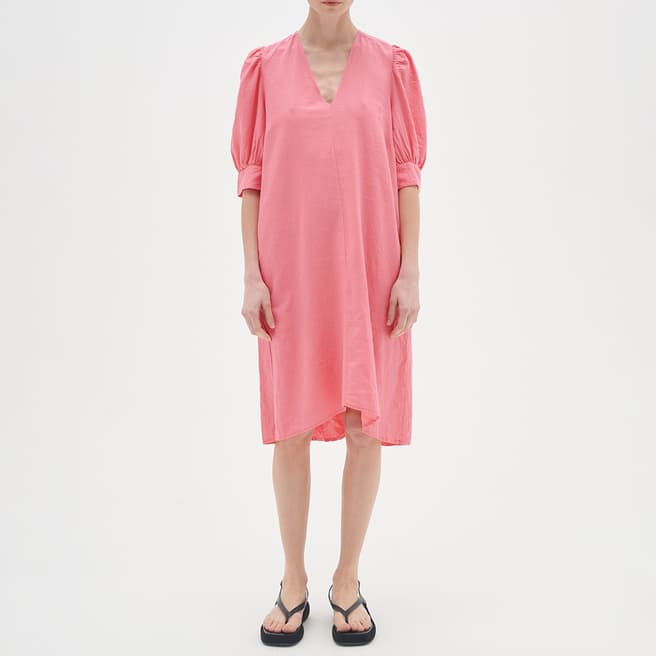 Inwear Pink V-Neck Mini Dress
