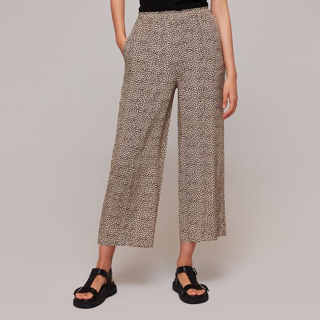 WHISTLES Leopard Print Trousers