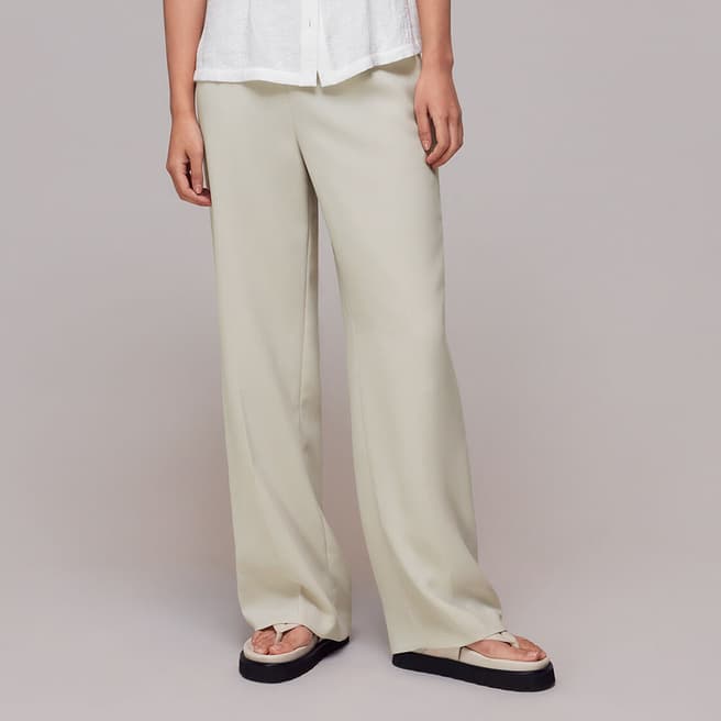WHISTLES Stone Full Length Anna Trousers