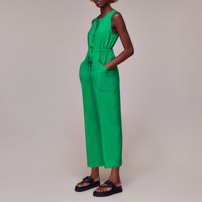 WHISTLES Green Jess Jumpsuit