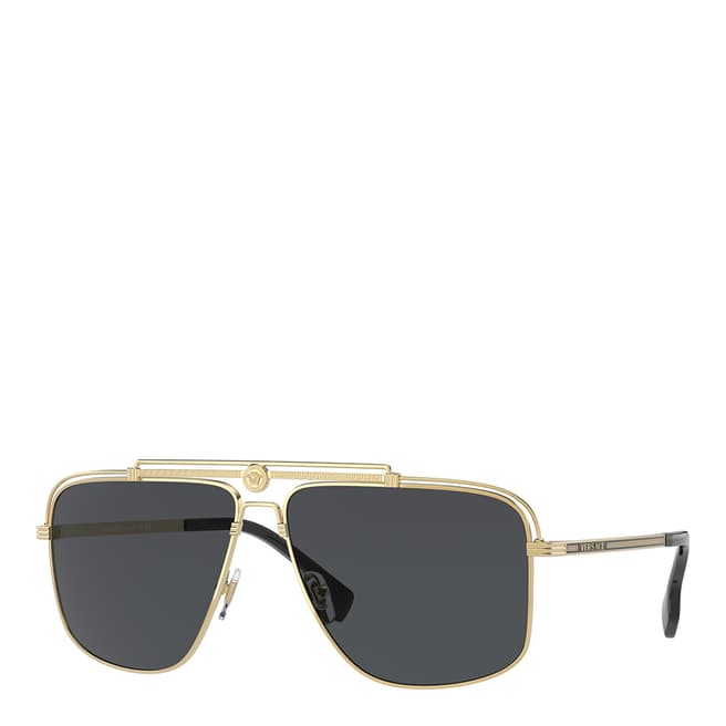 Versace Men's Gold Versace Sunglasses 61mm