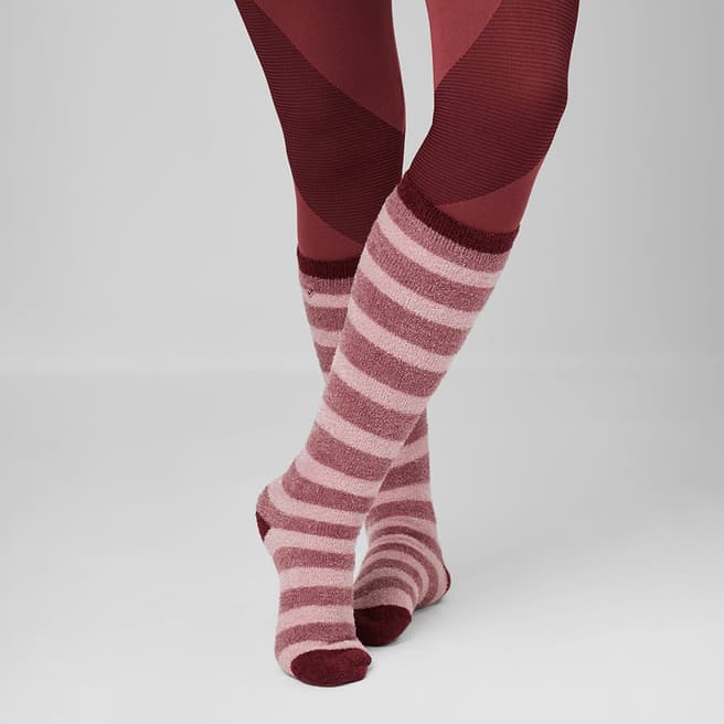 LeMieux Pink Sophie Stripe Fluffies Socks