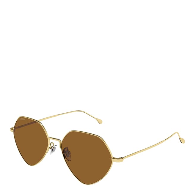 Gucci Women's Gold Gucci Sunglasses 55mm