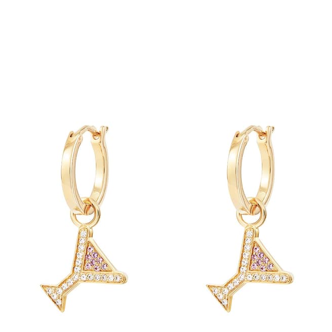 Rosie Fortescue Jewellery Gold Cocktail Charm Hoops