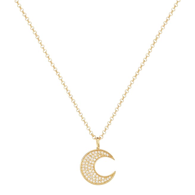 Rosie Fortescue Jewellery Gold Moon Pendant Charm