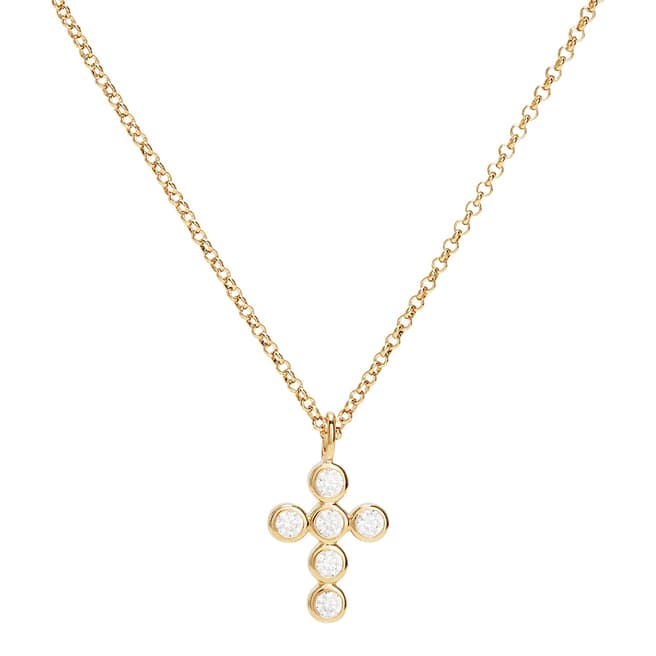 Rosie Fortescue Jewellery Gold Cross Pendant Charm