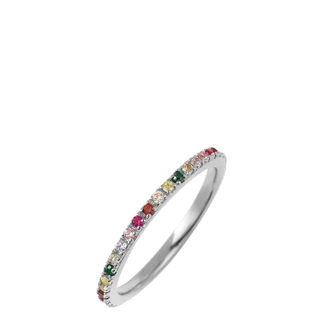 Rosie Fortescue Jewellery Silver Rainbow Stacking Ring