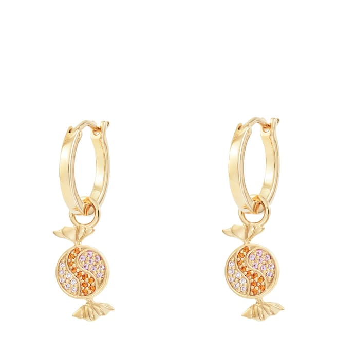 Rosie Fortescue Jewellery Gold Sweetie Charm Hoops