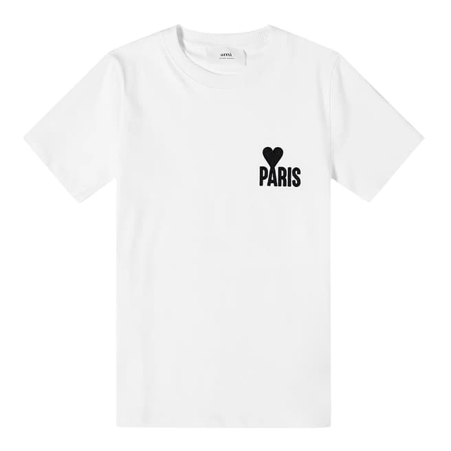 AMI Paris Unisex White ADC Cotton T-Shirt