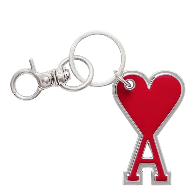 AMI Paris Unisex Red Heart Keyring