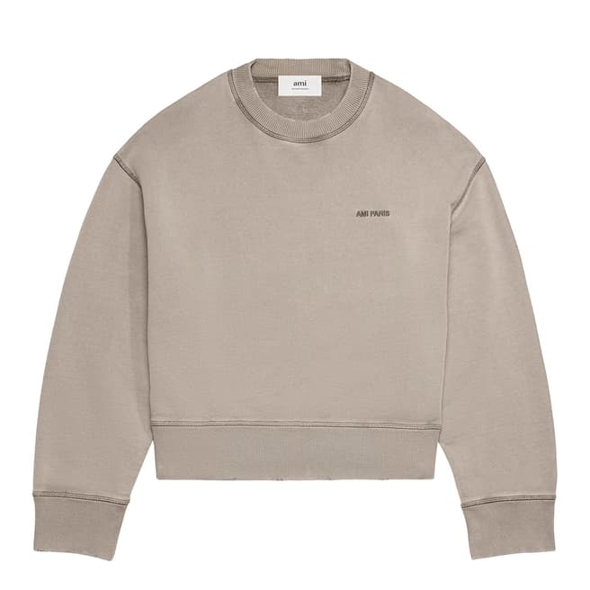AMI Paris Unisex Grey Fade Out Cotton Sweatshirt