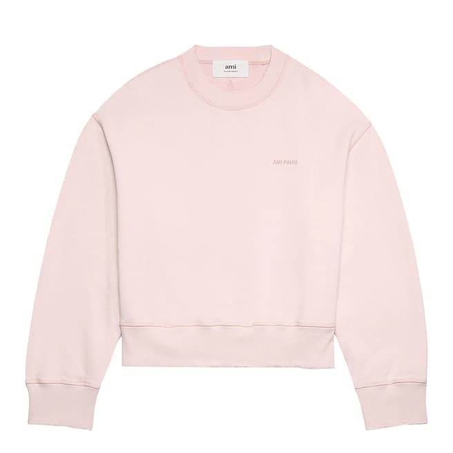 AMI Paris Unisex Pale Pink Fade Out Cotton Sweatshirt