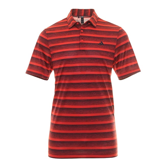 Adidas Golf Red Adidas Golf Stripe Polo