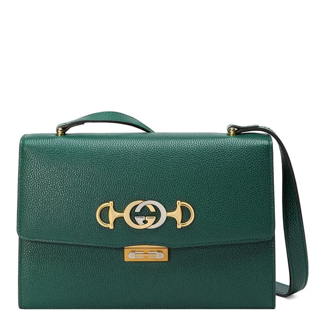 Gucci Gucci Green Zumi Leather Handbag
