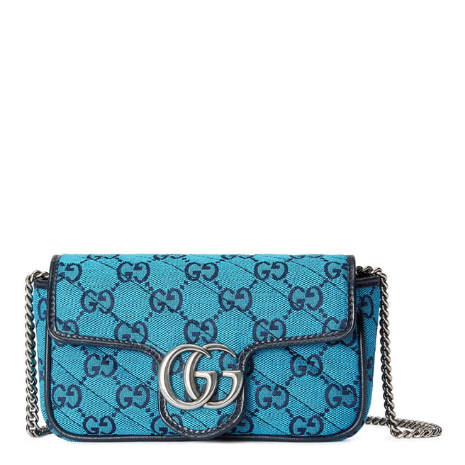 Gucci Blue GG Marmont Super Mini Bag