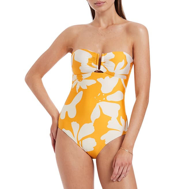 Jets Yellow Emporio Bandeau One Piece Swimsuit