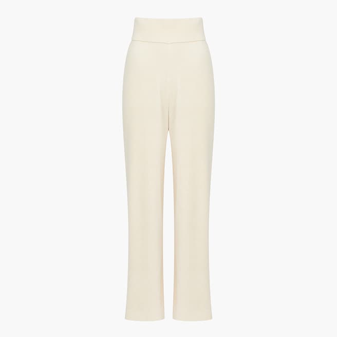Great Plains Cream Comfort Recycled Knit Trousers