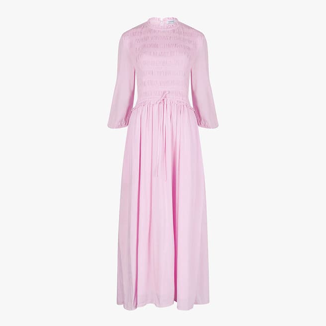 Great Plains Pink Bali Viscose Midi Dress                                                                          