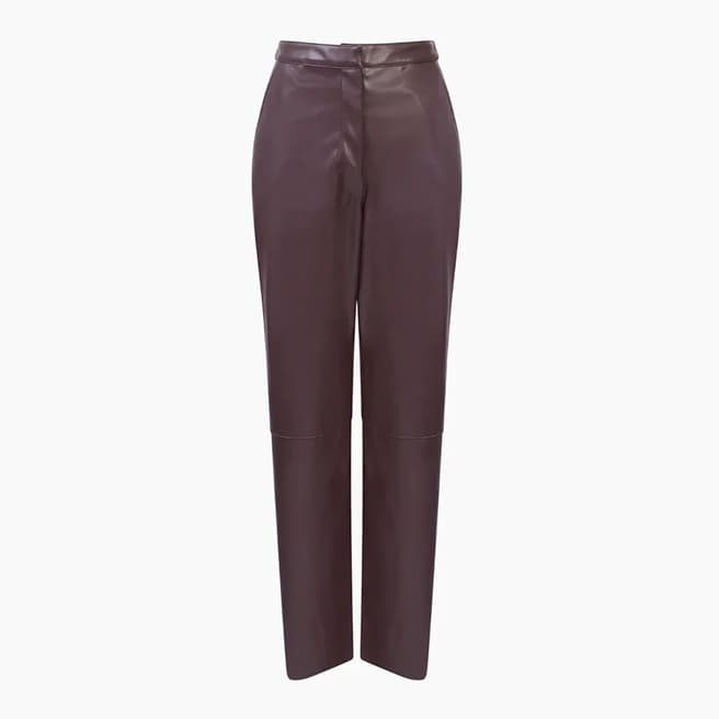 Great Plains Brown Ania Faux Leather Trousers