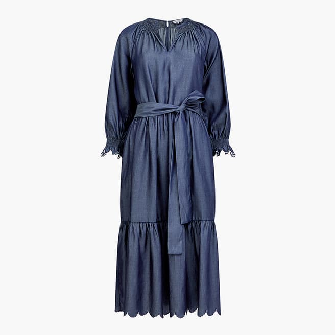 Great Plains Blue Chambray Midi Dress