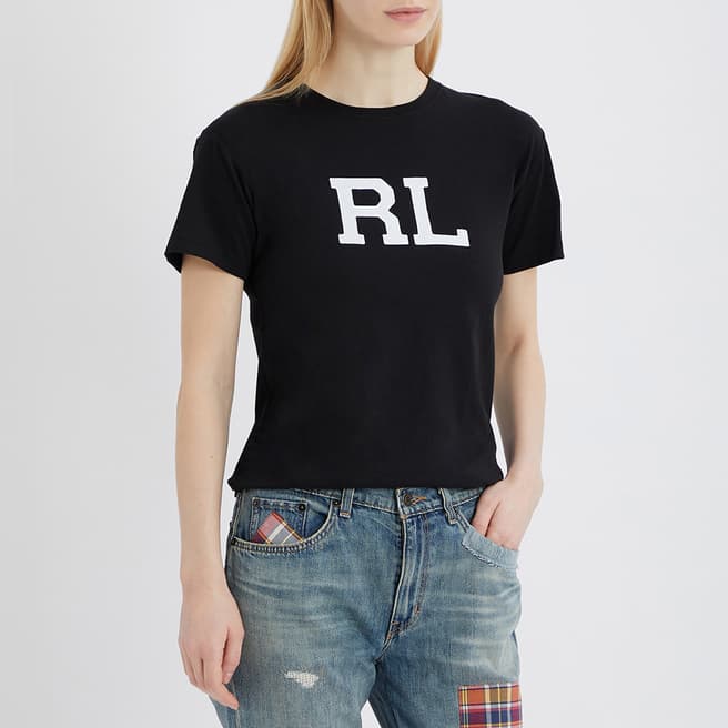 Polo Ralph Lauren Black RL Logo Cotton T-Shirt