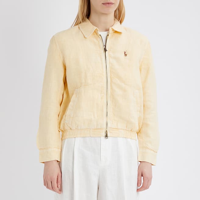 Polo Ralph Lauren Yellow Linen Bomber Jacket