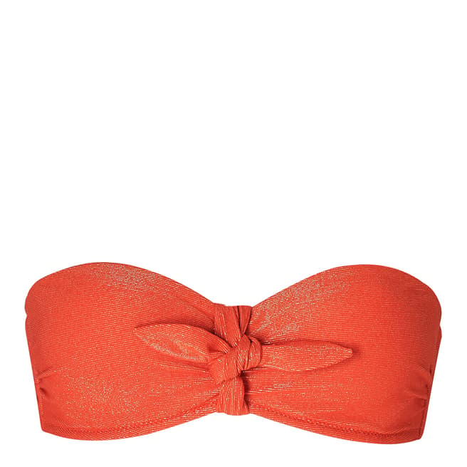 Heidi Klein Red Bow Bandeau Bikini Top