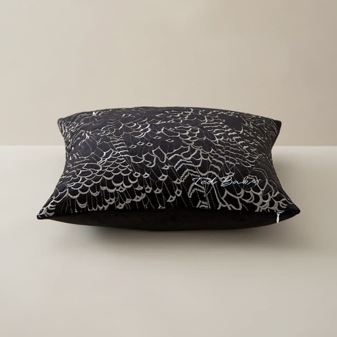 Ted Baker Feathers Cushion, Black