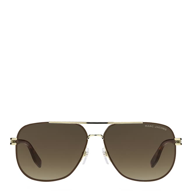 Marc Jacobs Gold Brown Rectangular  Sunglasses Frames