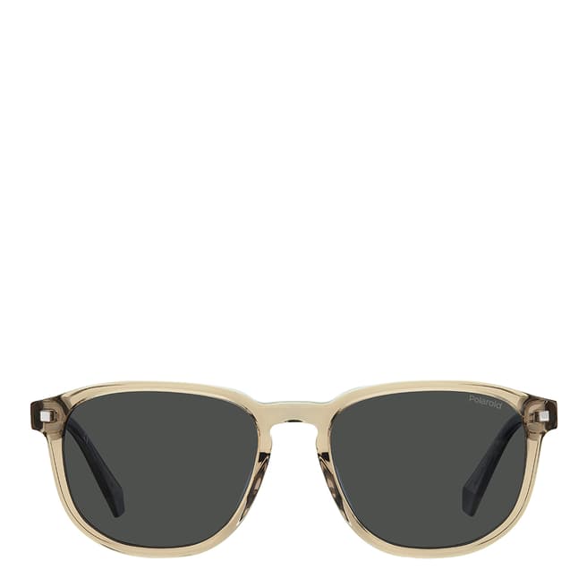 Polaroid Beige Grey Rectangular  Sunglasses Frames