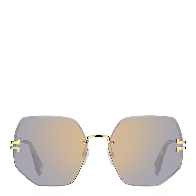 Marc Jacobs Gold Rectangular Sunglass Frames