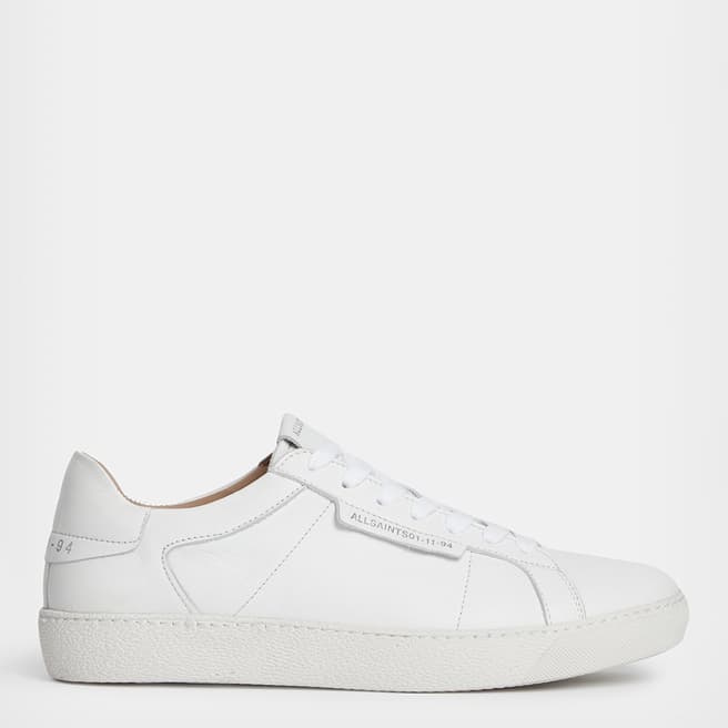 AllSaints White Sheer Low Top Leather Trainers
