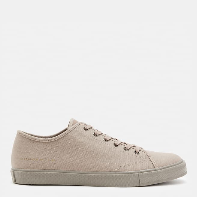AllSaints Beige Theo Low Top Trainers