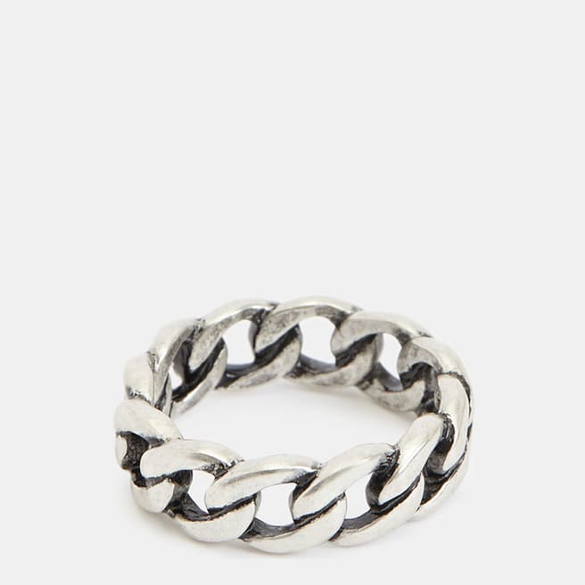AllSaints Silver Francis Chain Ring
