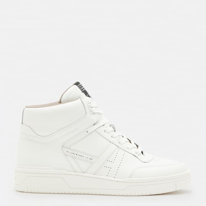 AllSaints White Pro High Top Leather Trainers