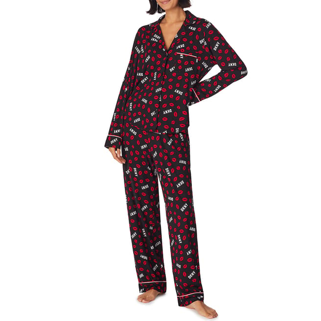 DKNY Black Long Pyjama Set